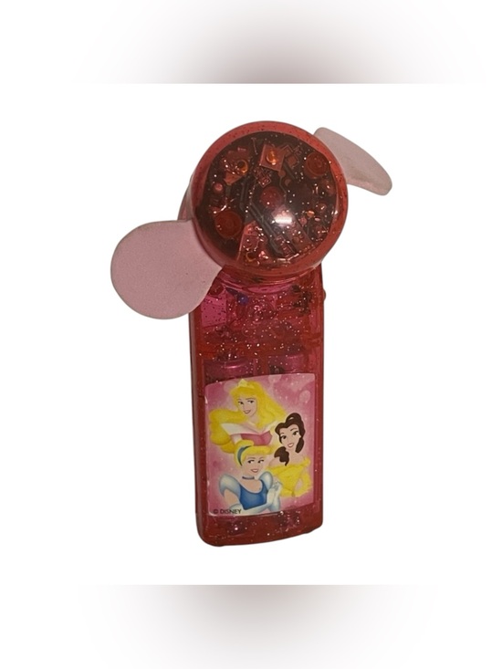 Disney Other - Vintage Disney Princess Cinderella, Aurora, and Belle Pink Travel Fan with Light